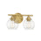 Savoy House Carson 2-Light Bathroom Vanity Light, Warm Brass