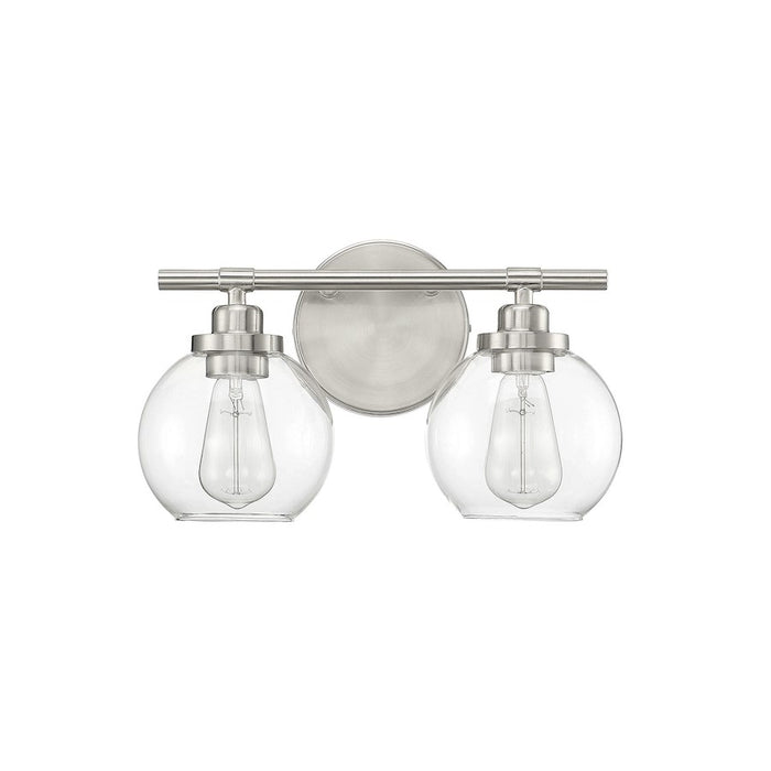 Savoy House Carson 2-Light Bathroom Vanity Light, Satin Nickel