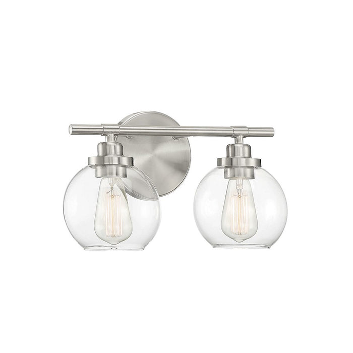 Savoy House Carson 2-Light Bathroom Vanity Light, Satin Nickel