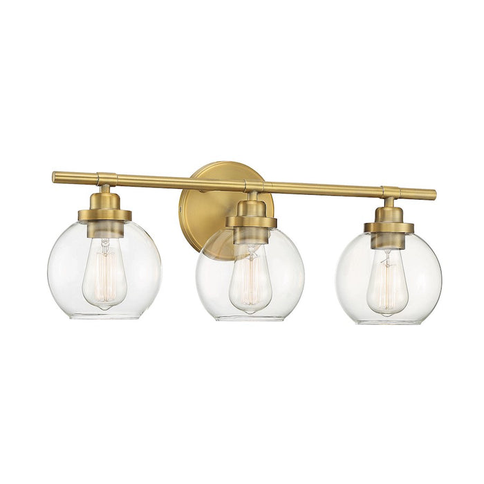 Savoy House Carson 3-Light Bathroom Vanity Light, Warm Brass