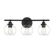Savoy House Carson 3-Light Bathroom Vanity Light, Matte Black - 8-4050-3-BK