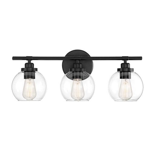 Savoy House Carson 3-Light Bathroom Vanity Light, Matte Black - 8-4050-3-BK