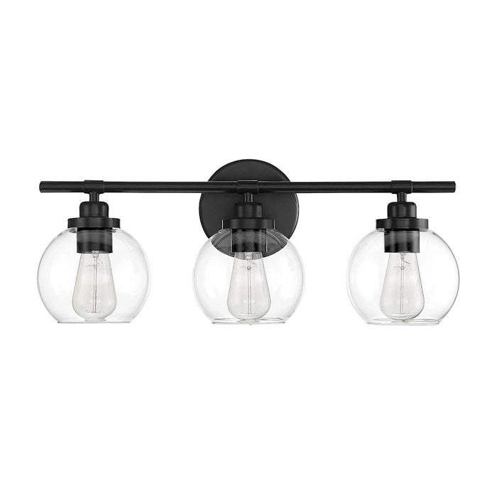 Savoy House Carson 3-Light Bathroom Vanity Light, Matte Black