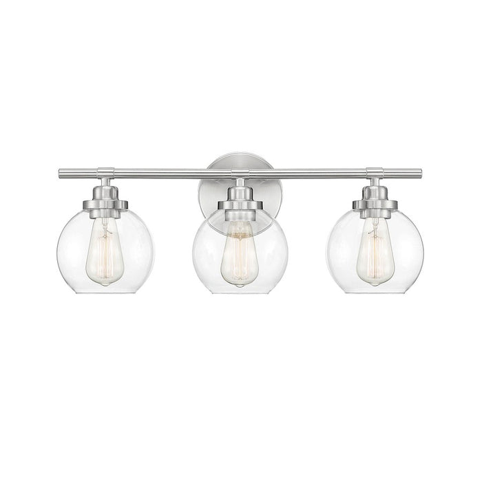 Savoy House Carson 3-Light Bathroom Vanity Light, Satin Nickel - 8-4050-3-SN