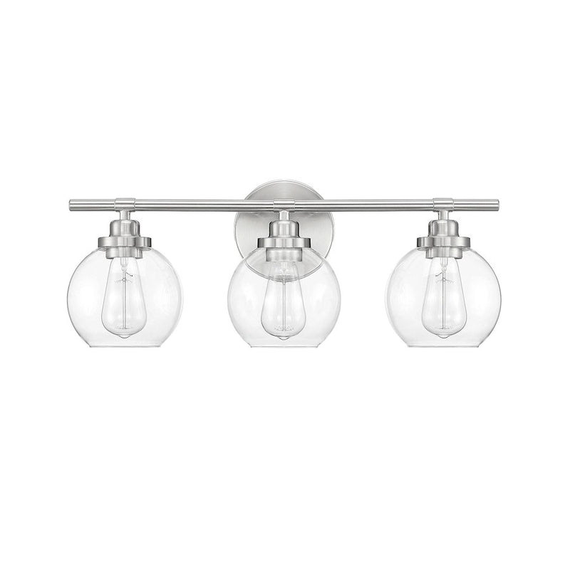 Savoy House Carson 3-Light Bathroom Vanity Light, Satin Nickel