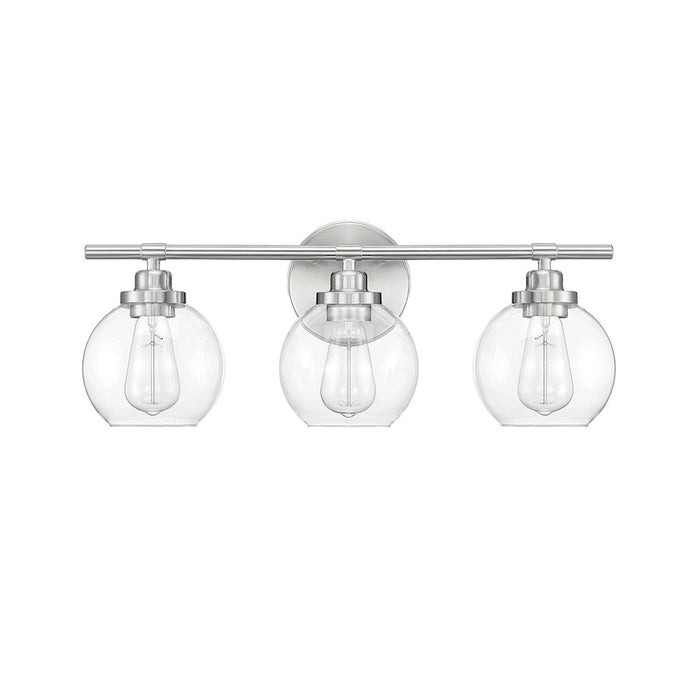 Savoy House Carson 3-Light Bathroom Vanity Light, Satin Nickel