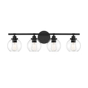 Savoy House Carson 4-Light Bathroom Vanity Light, Matte Black - 8-4050-4-BK