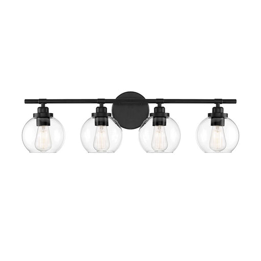 Savoy House Carson 4-Light Bathroom Vanity Light, Matte Black - 8-4050-4-BK