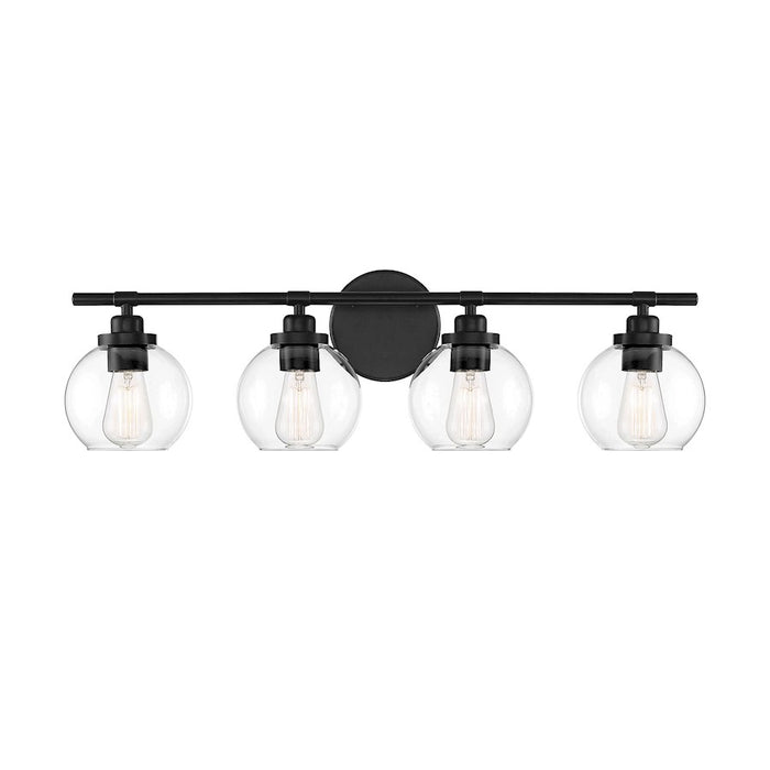 Savoy House Carson 4-Light Bathroom Vanity Light, Matte Black - 8-4050-4-BK