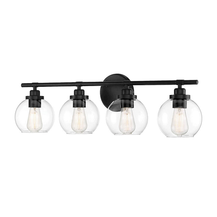 Savoy House Carson 4-Light Bathroom Vanity Light, Matte Black