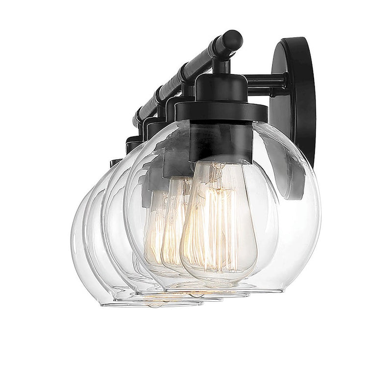 Savoy House Carson 4-Light Bathroom Vanity Light, Matte Black