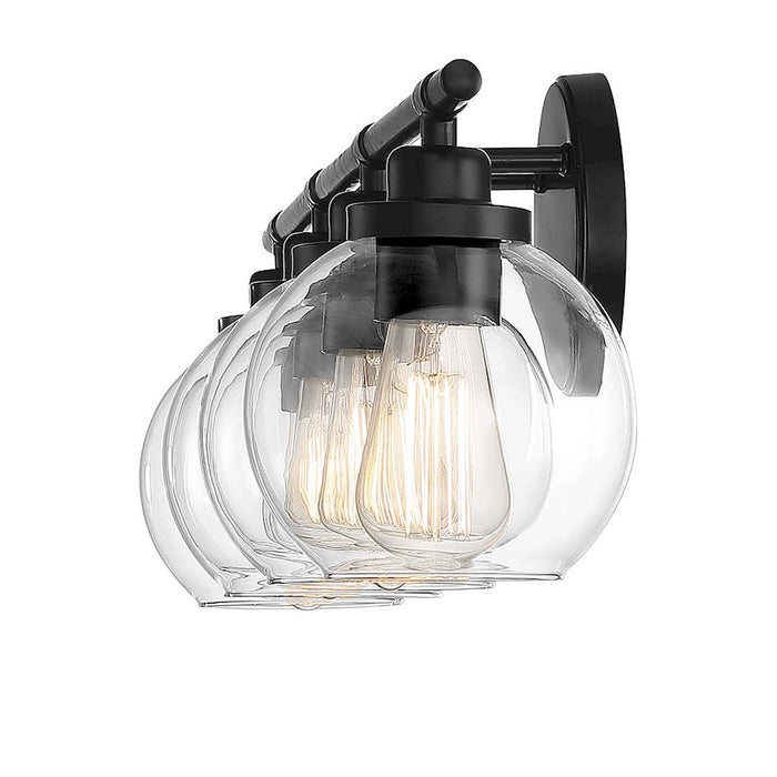 Savoy House Carson 4-Light Bathroom Vanity Light, Matte Black