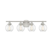 Savoy House Carson 4-Light Bathroom Vanity Light, Satin Nickel - 8-4050-4-SN