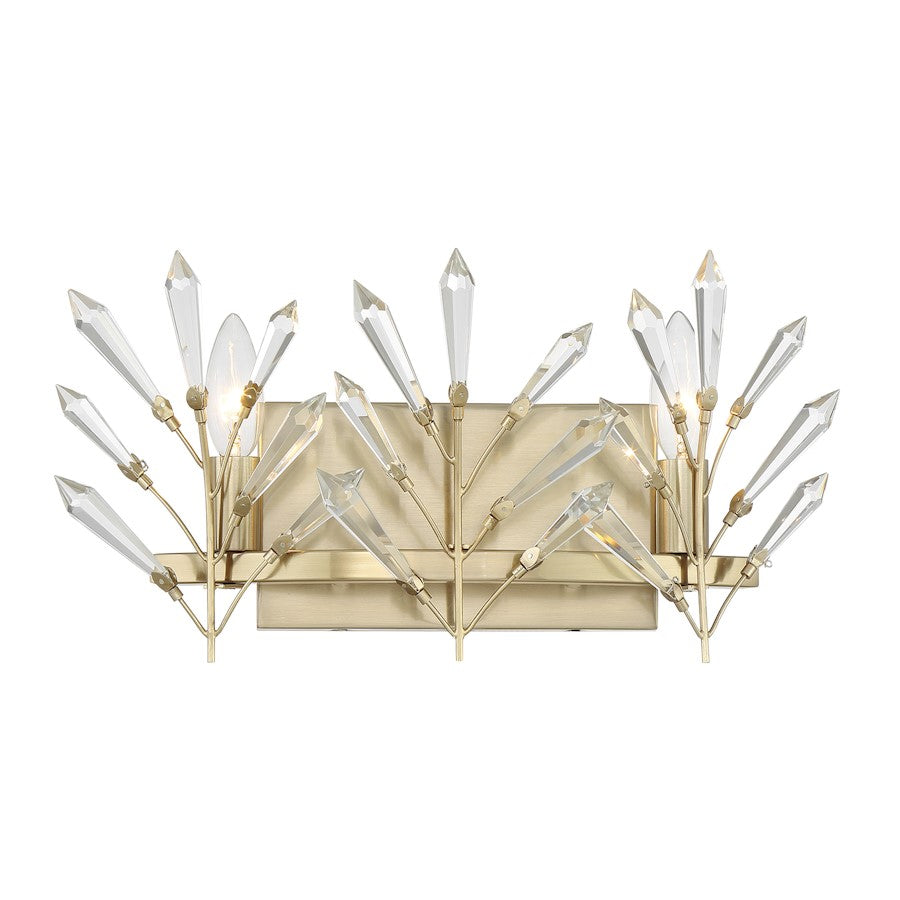 Savoy House Orianna 2 Light Bath, Noble Brass - 8-4075-2-127