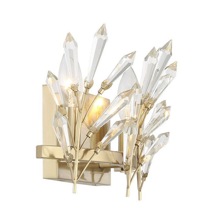 Savoy House Orianna 2 Light Bath, Noble Brass