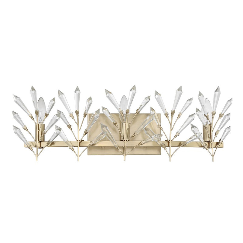 Savoy House Orianna 3 Light Bath, Noble Brass