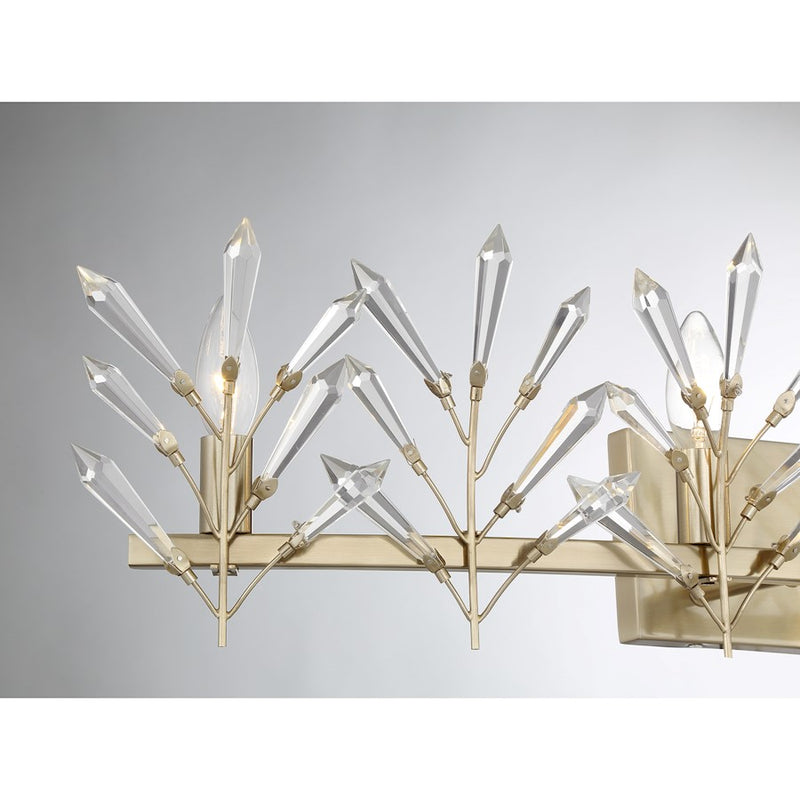 Savoy House Orianna 4 Light Bath, Noble Brass