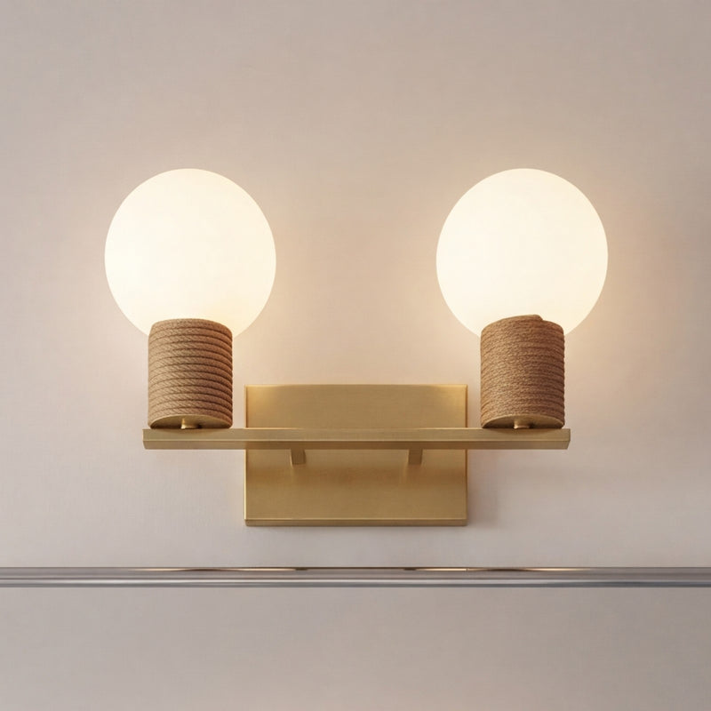 Savoy House Jarrell 2 Lt Bath Sconce, White, Warm Brass