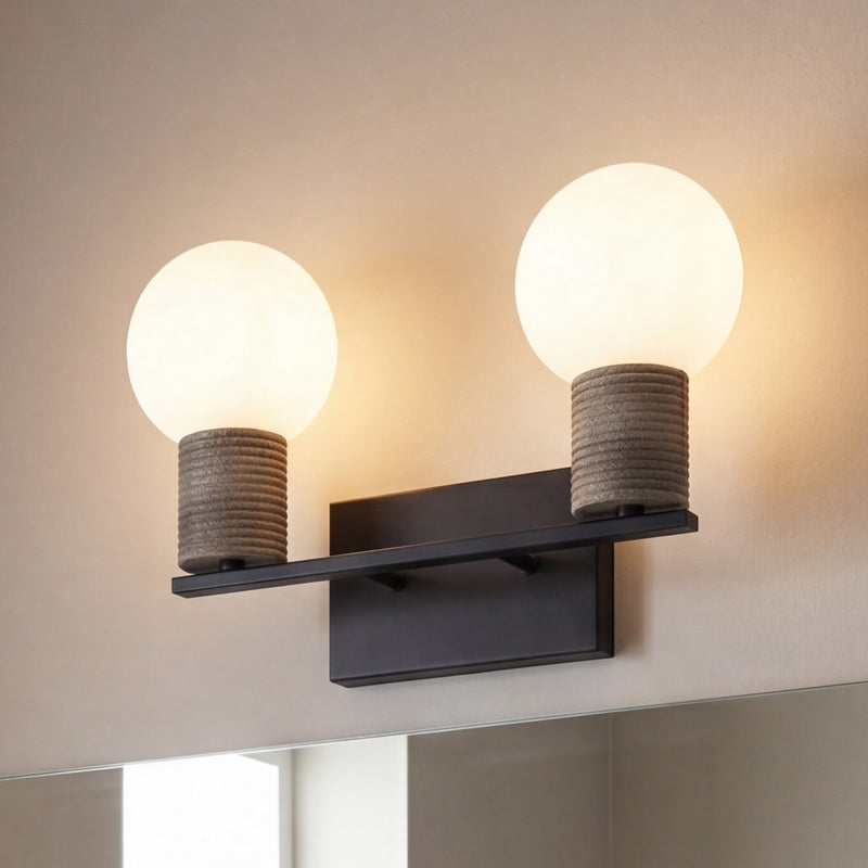Savoy House Jarrell 2 Lt Bath Sconce, White, Matte Black
