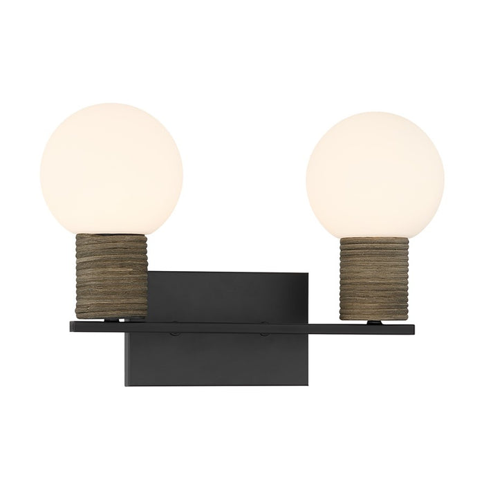Savoy House Jarrell 2 Lt Bath Sconce, White, Matte Black