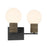 Savoy House Jarrell 2 Lt Bath Sconce, White, Matte Black