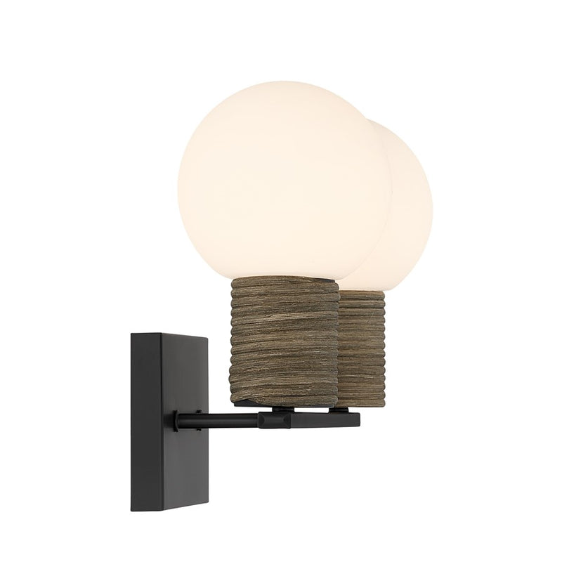 Savoy House Jarrell 2 Lt Bath Sconce, White, Matte Black