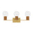 Savoy House Jarrell 3 Lt Bath Sconce, White, Warm Brass