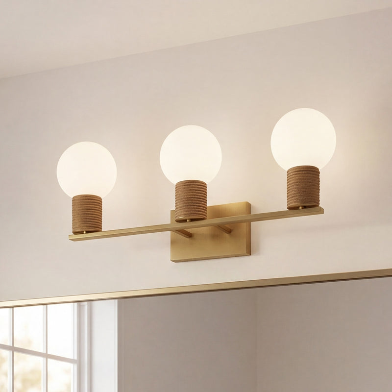 Savoy House Jarrell 3 Lt Bath Sconce, White, Warm Brass