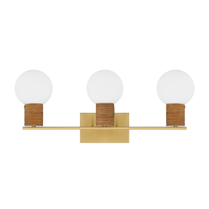 Savoy House Jarrell 3 Lt Bath Sconce, White, Warm Brass