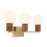 Savoy House Jarrell 3 Lt Bath Sconce, White, Warm Brass