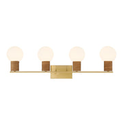 Savoy House Jarrell 4 Lt Bath Sconce, White, Warm Brass - 8-4081-4-322