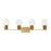 Savoy House Jarrell 4 Lt Bath Sconce, White, Warm Brass