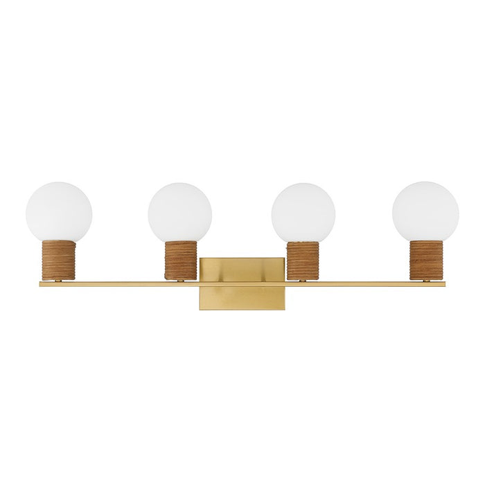 Savoy House Jarrell 4 Lt Bath Sconce, White, Warm Brass