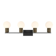 Savoy House Jarrell 4 Lt Bath Sconce, White, Matte Black - 8-4081-4-BK