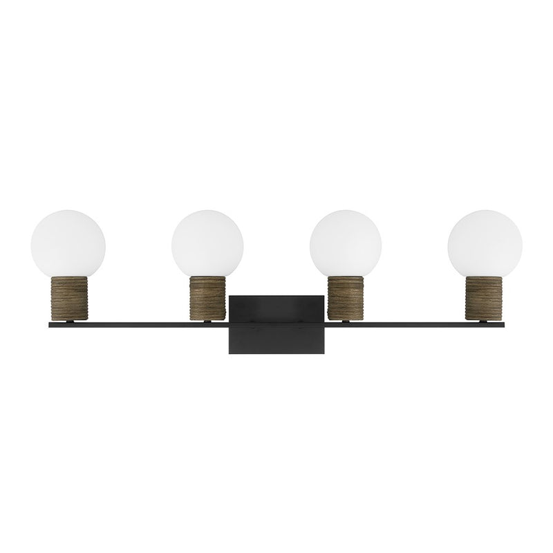 Savoy House Jarrell 4 Lt Bath Sconce, White, Matte Black