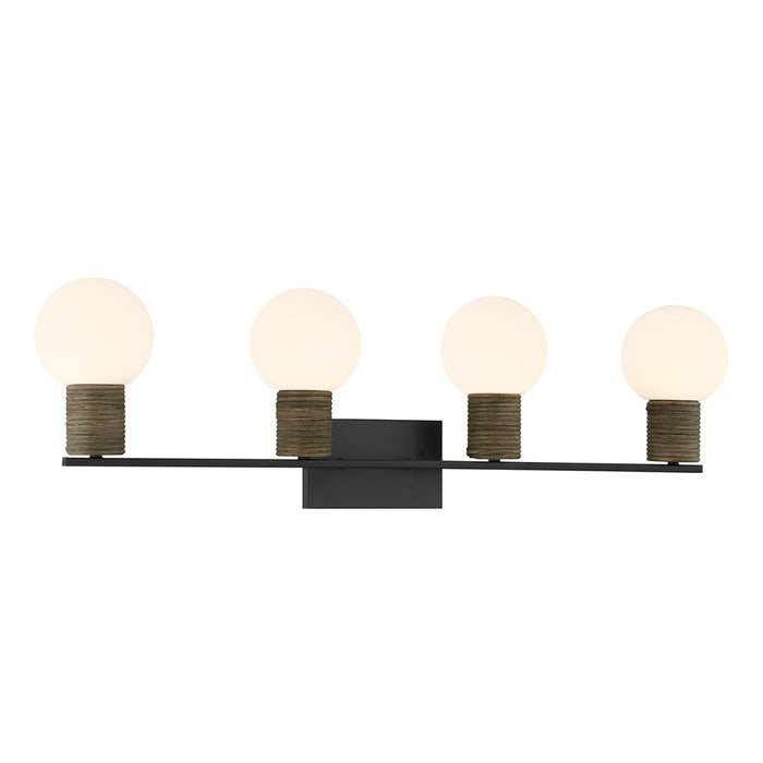 Savoy House Jarrell 4 Lt Bath Sconce, White, Matte Black