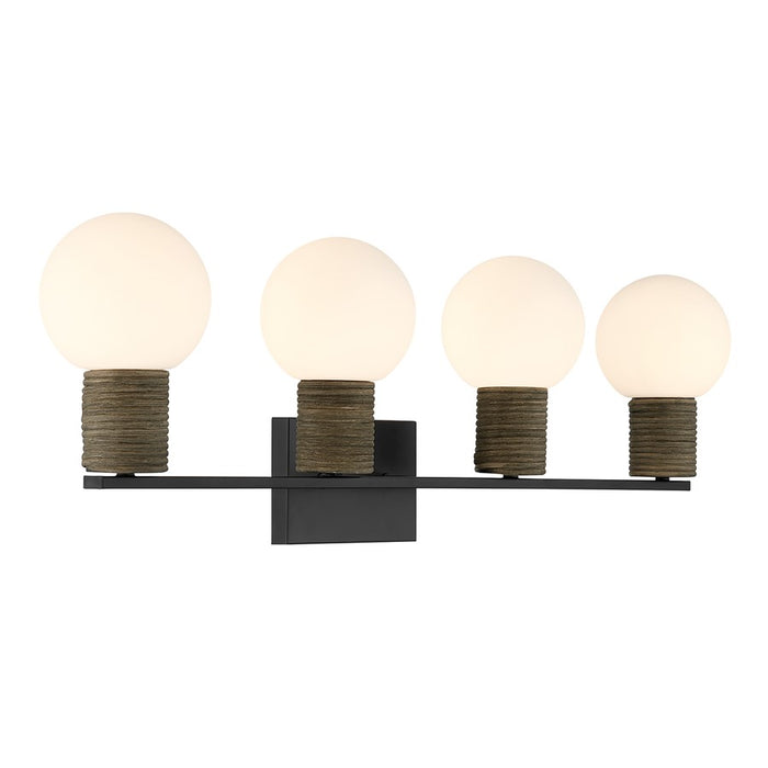 Savoy House Jarrell 4 Lt Bath Sconce, White, Matte Black