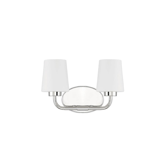 Savoy House Capra 2-Light Bathroom Vanity Light, Polished Nickel