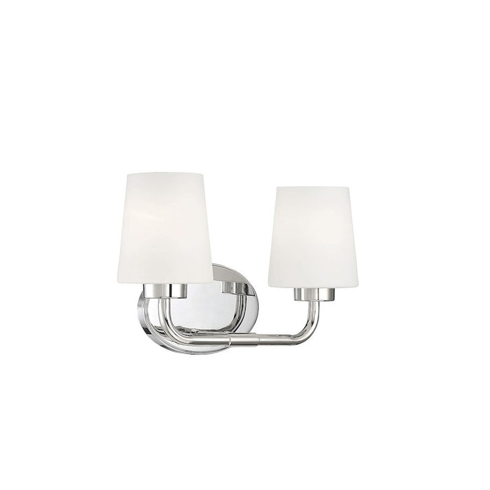 Savoy House Capra 2-Light Bathroom Vanity Light, Polished Nickel