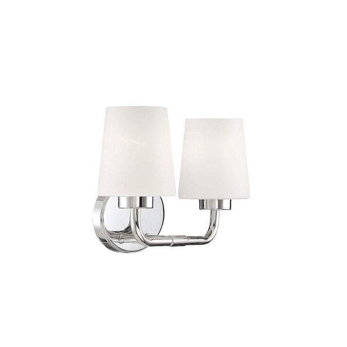 Savoy House Capra 2-Light Bathroom Vanity Light, Polished Nickel