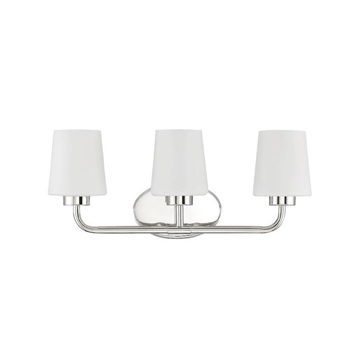 Savoy House Capra 3-Light Bathroom Vanity Light, Polished Nickel