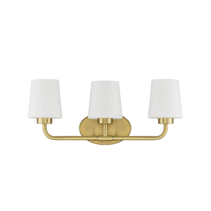 Savoy House Capra 3-Light Bathroom Vanity Light, Warm Brass