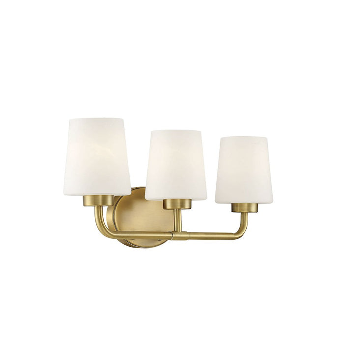 Savoy House Capra 3-Light Bathroom Vanity Light, Warm Brass