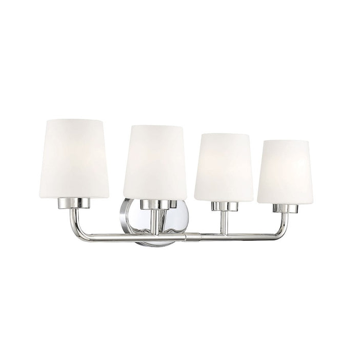 Savoy House Capra 4-Light Bathroom Vanity Light, Polished Nickel