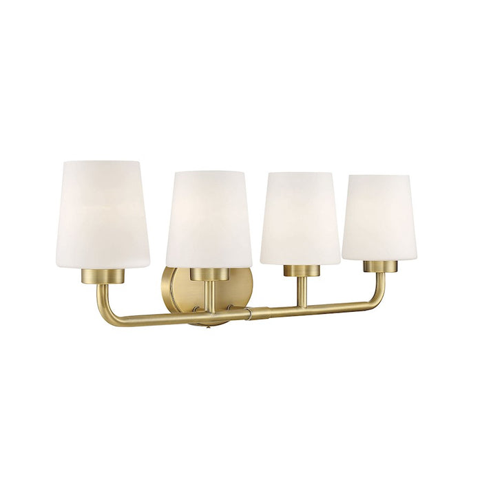 Savoy House Capra 4-Light Bathroom Vanity Light, Warm Brass