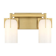 Savoy House Caldwell 2 Light Bath, Warm Brass/Etched White Opal - 8-4128-2-322