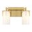 Savoy House Caldwell 2 Light Bath, Warm Brass/Etched White Opal - 8-4128-2-322