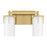 Savoy House Caldwell 2 Light Bath, Warm Brass/Etched White Opal