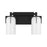 Savoy House Caldwell 2 Light Bath, Matte Black/Etched White Opal