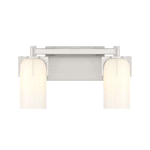 Savoy House Caldwell 2 Light Bath, Satin Nickel/Etched White Opal - 8-4128-2-SN